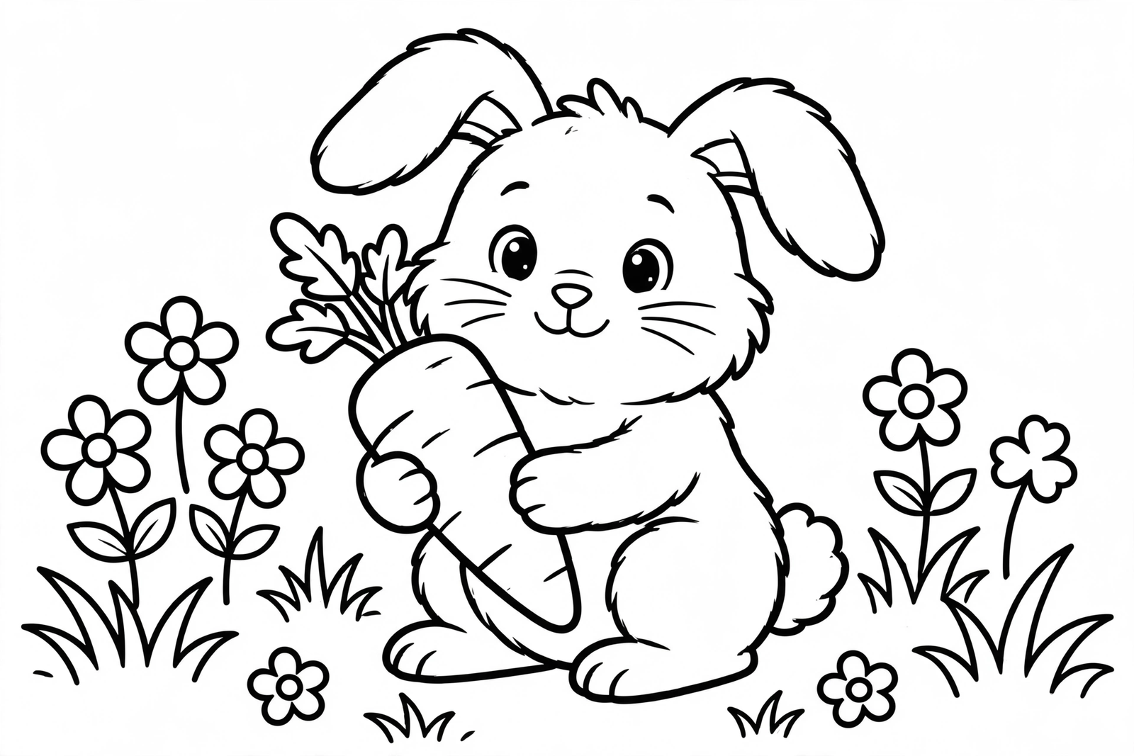 Color Bunny with Carrot online