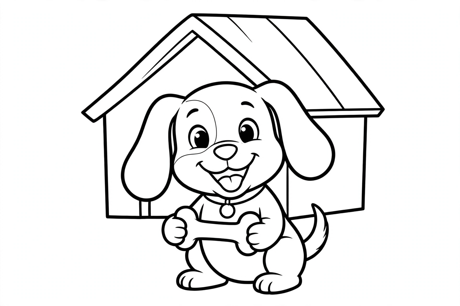 Color Puppy with Bone online