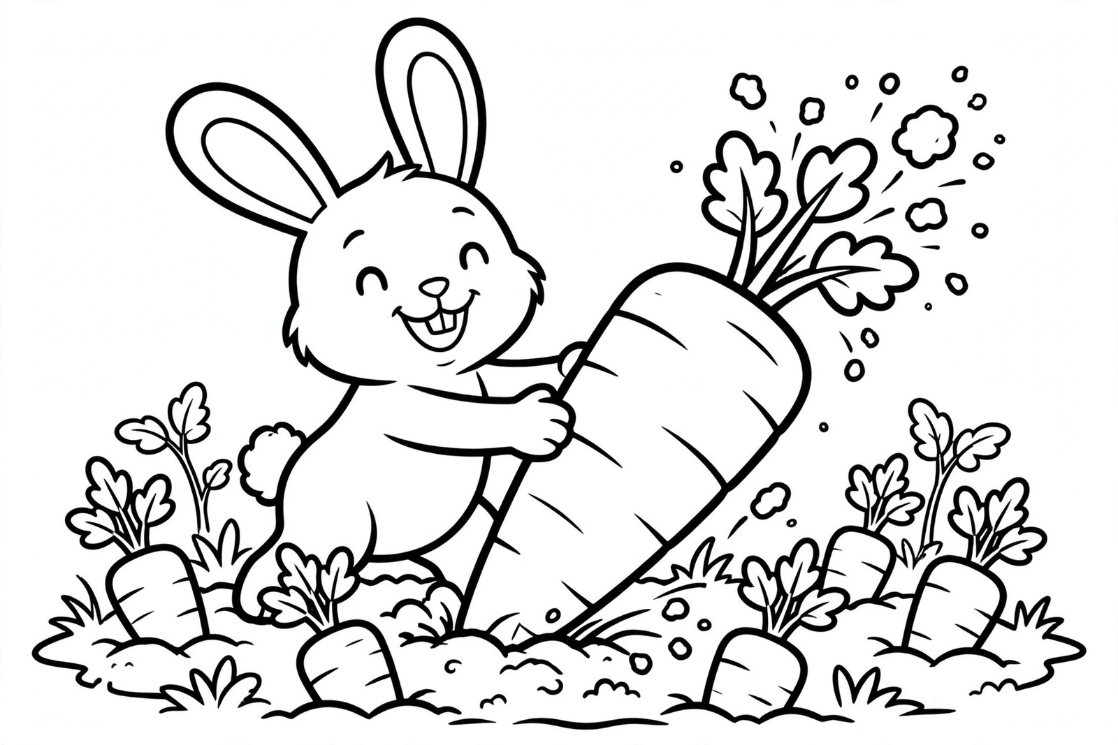 Color Bunny Pulling Carrot online