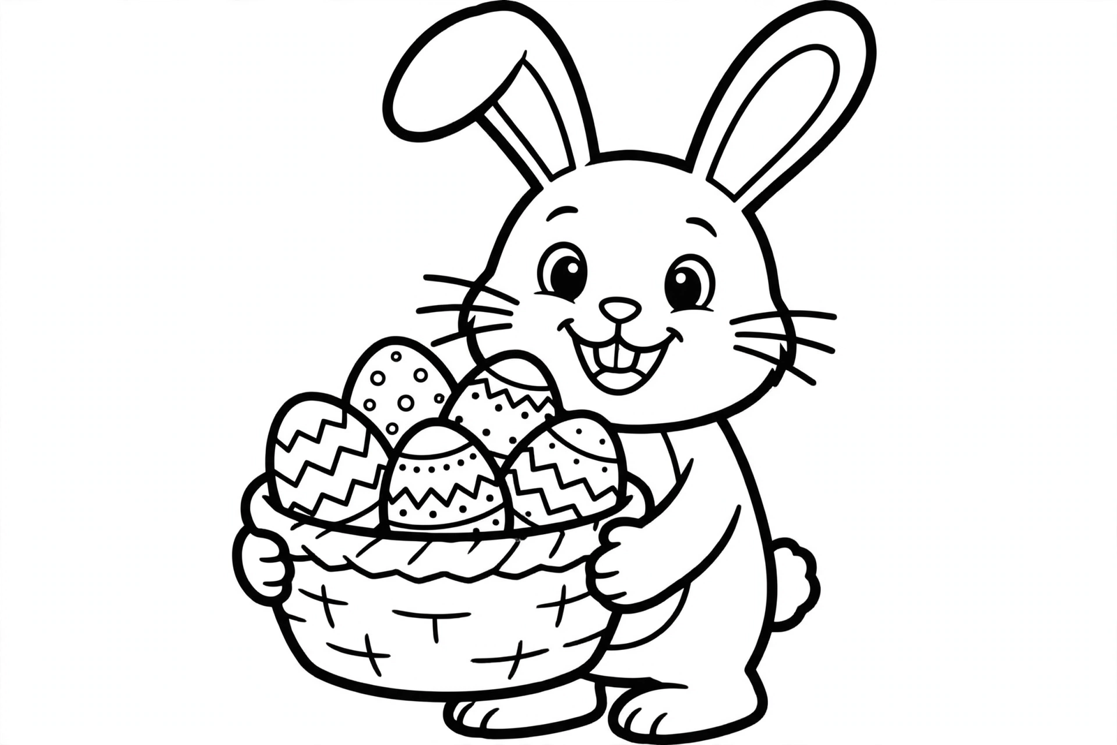 Color Easter Bunny with Eggs online