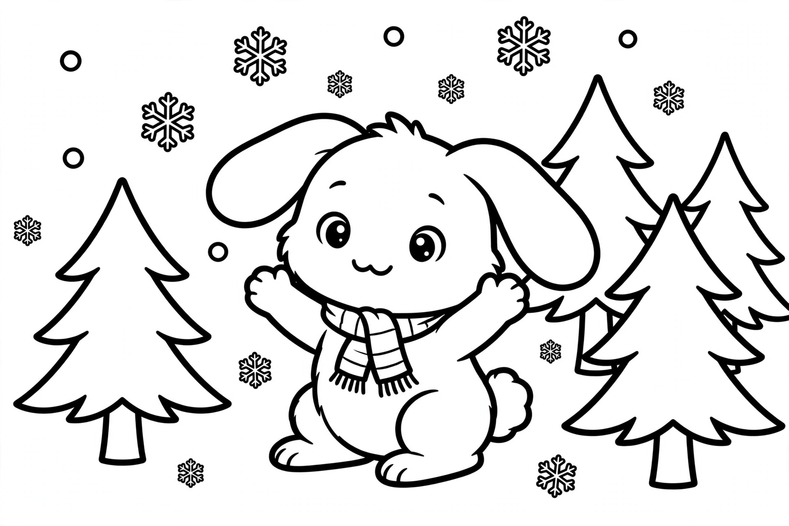 Color Bunny in the Snow online