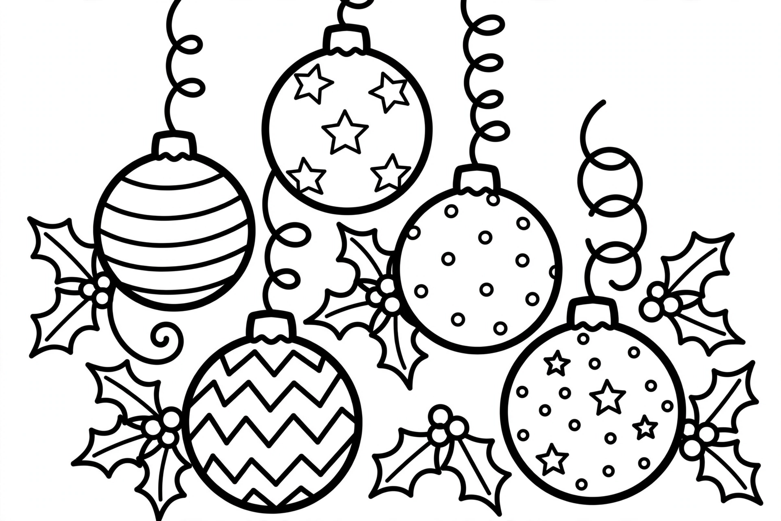 Christmas Ornaments coloring page