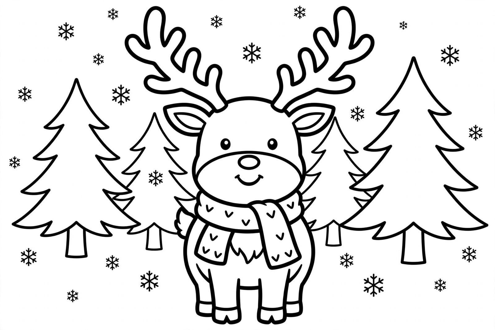 Christmas Reindeer coloring page