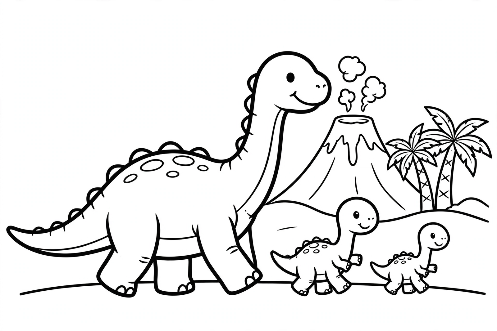 Dinosaur Family coloring page