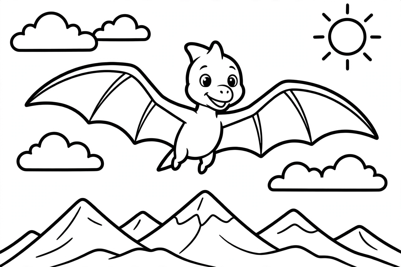 Pterodactyl coloring page