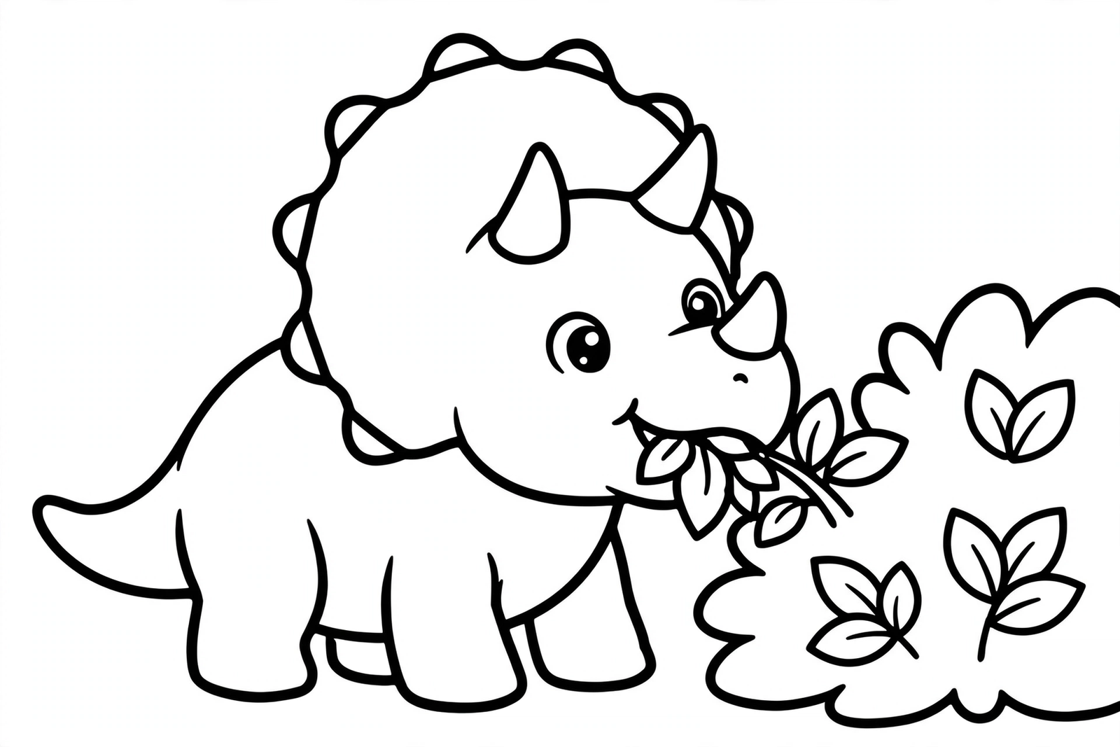 Triceratops coloring page