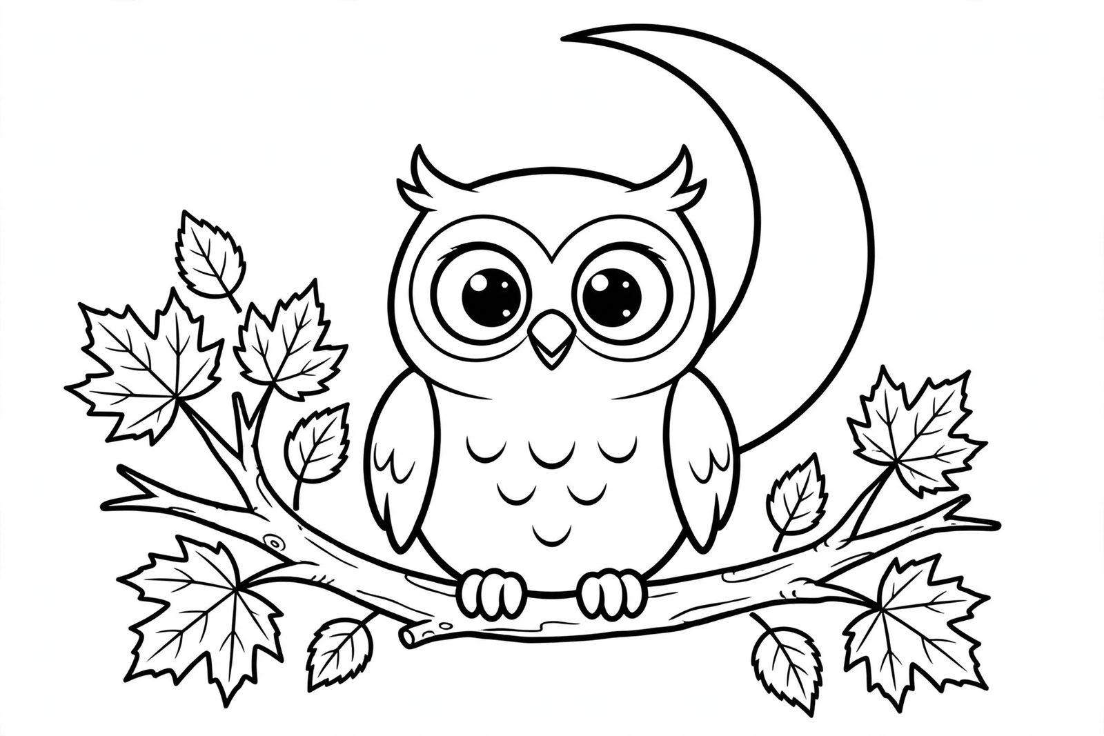 Fall Owl coloring page