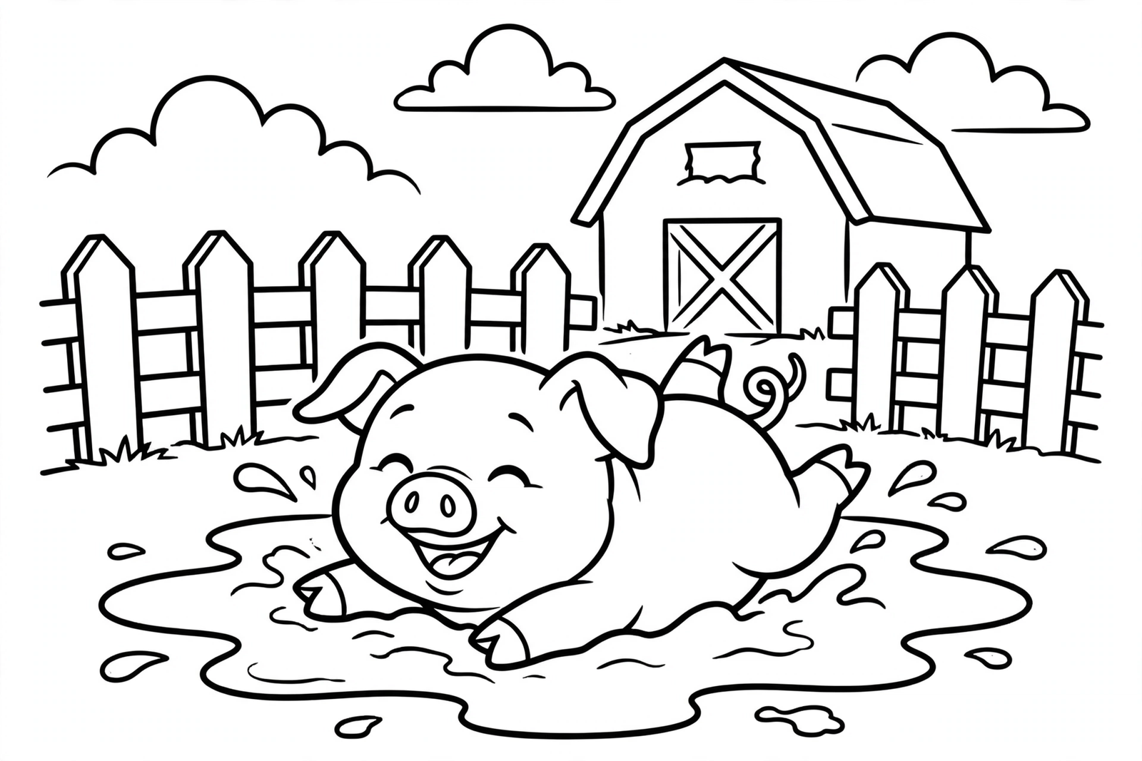 Color Pig in the Mud online