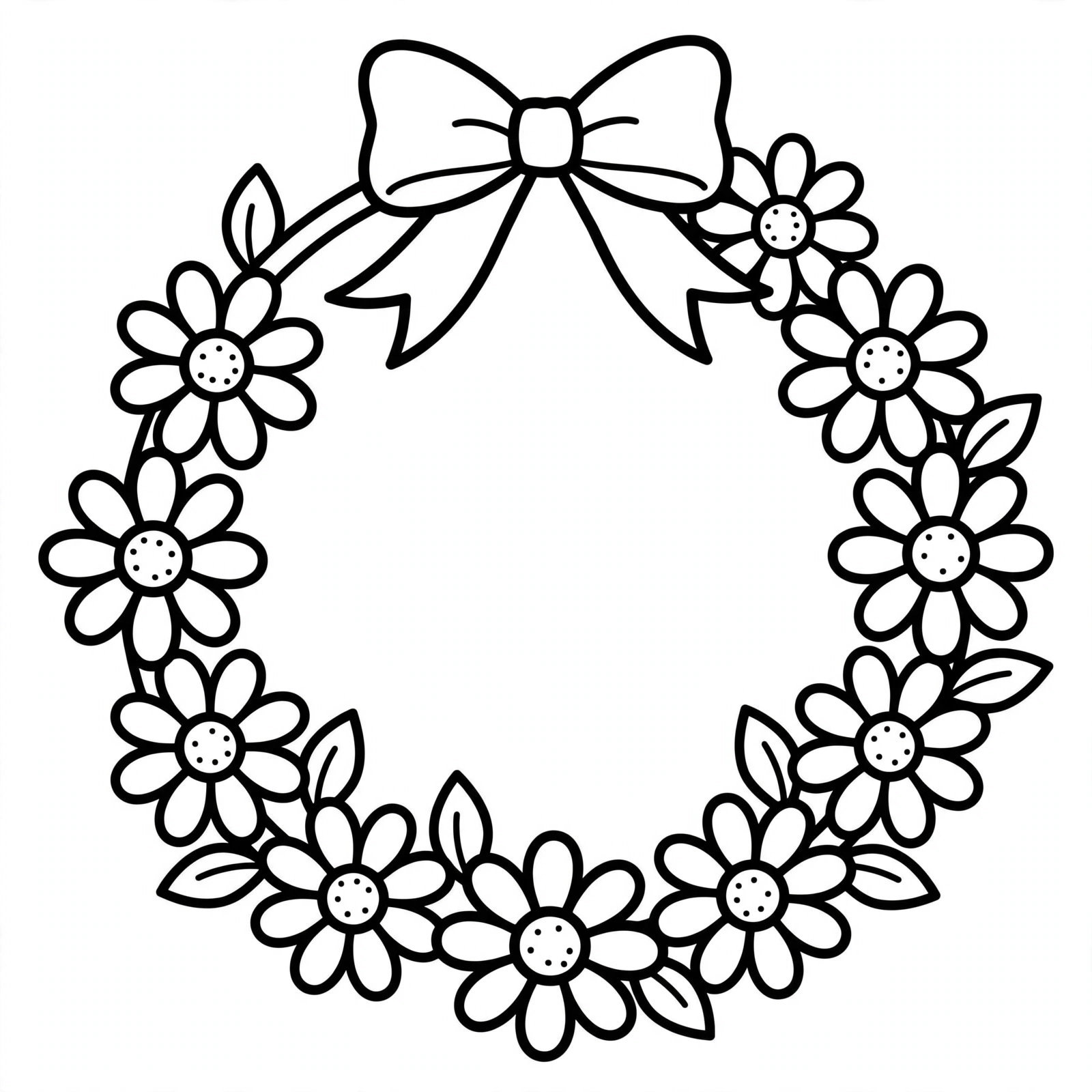Daisy Chain Crown coloring page