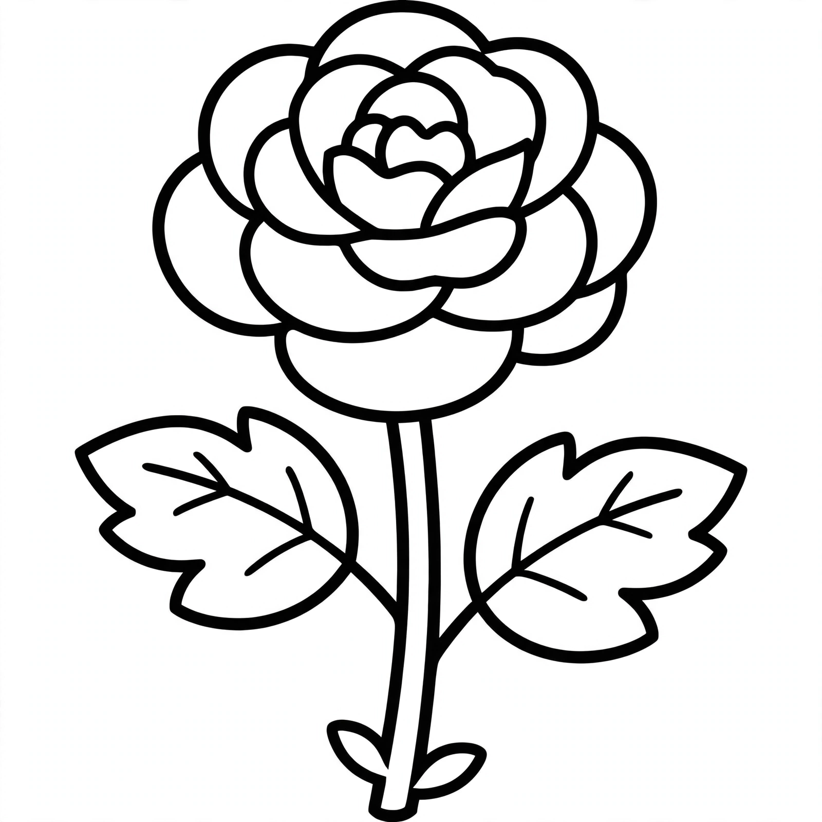 Rose coloring page