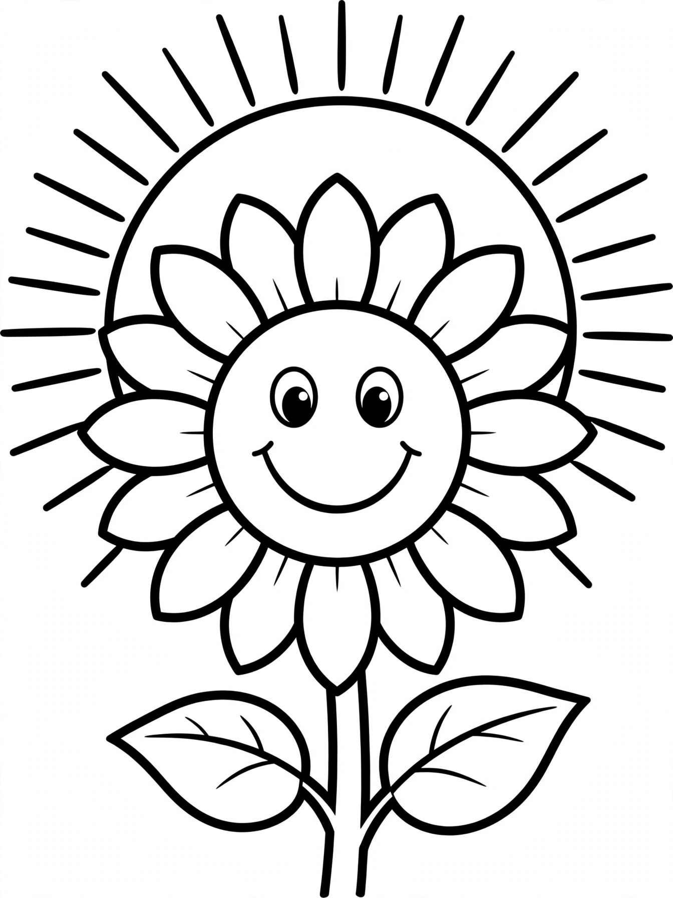 Sunflower coloring page