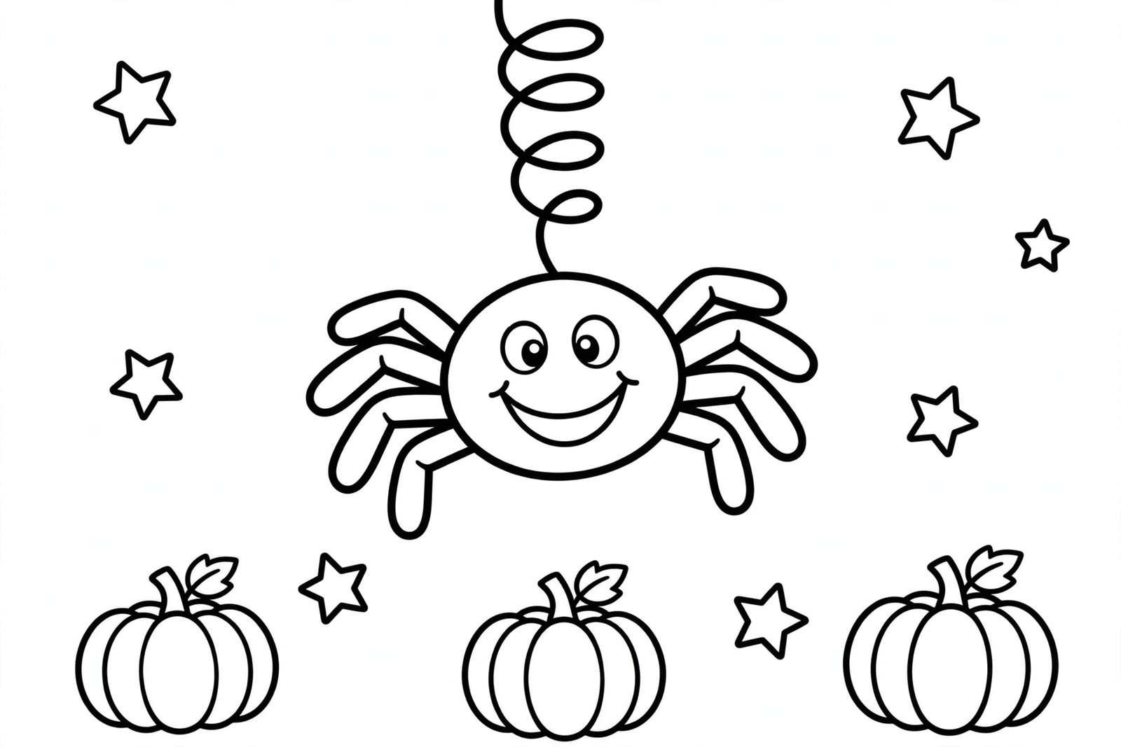 Halloween Spider Web coloring page