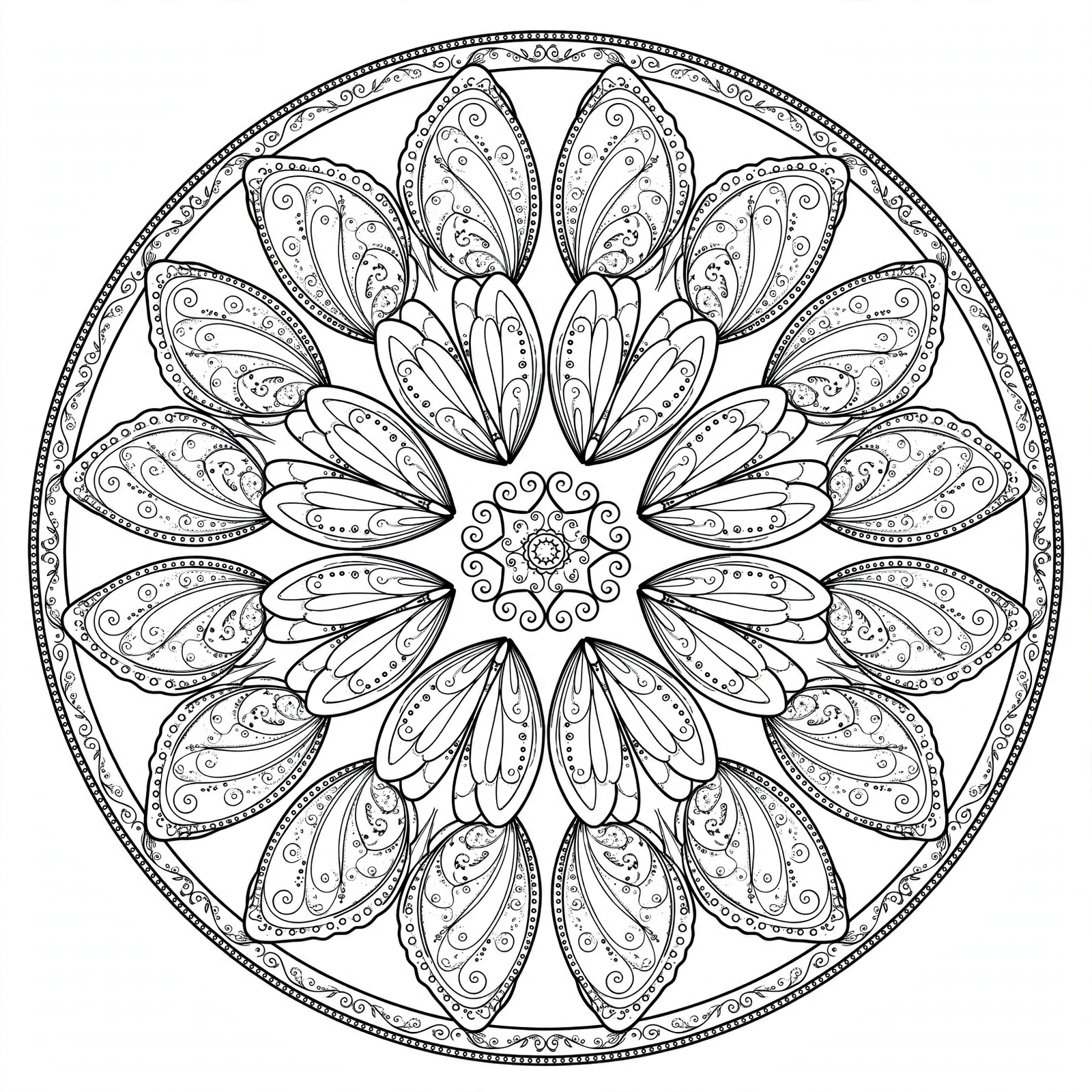 Color Butterfly Wings Mandala online