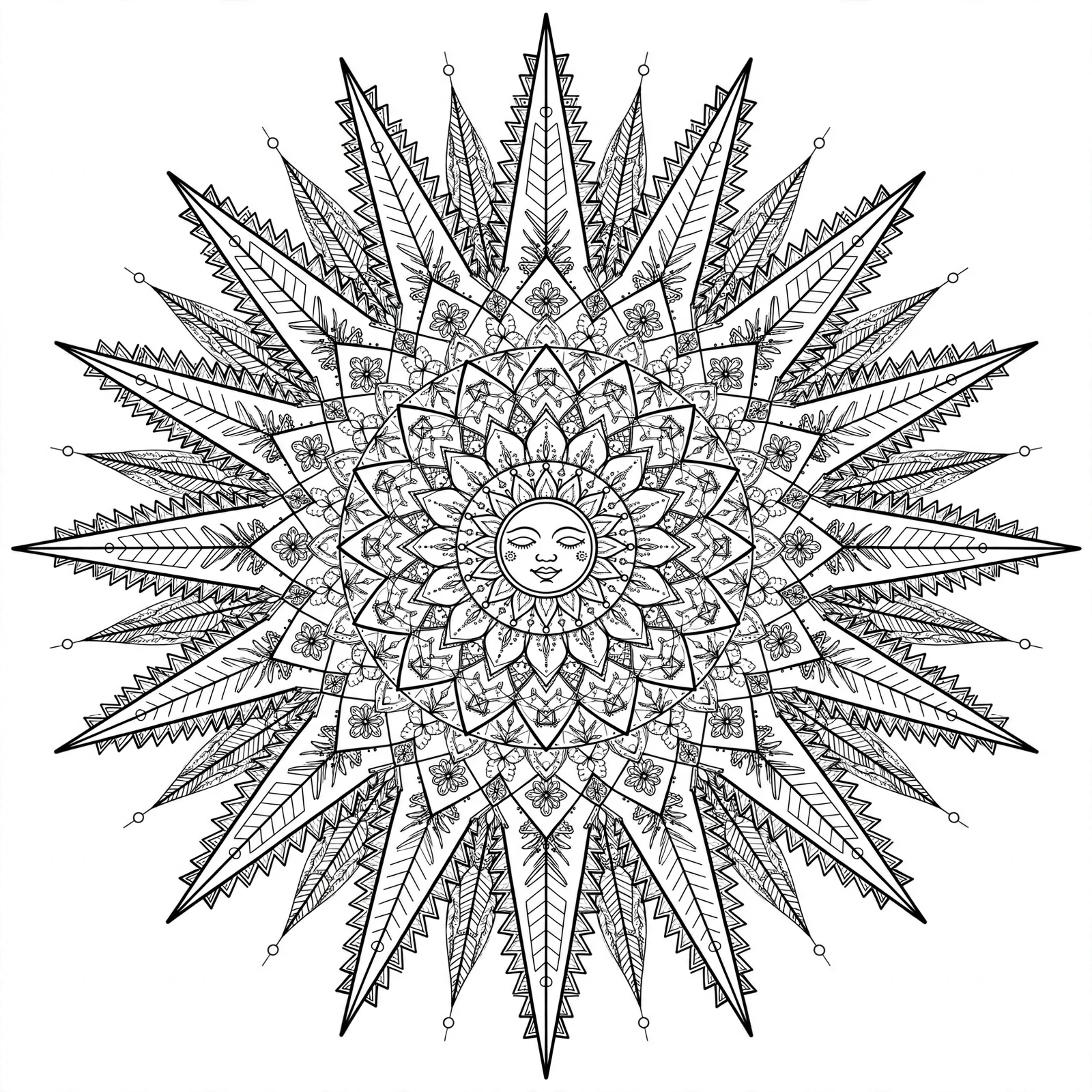 Color Sun Mandala online