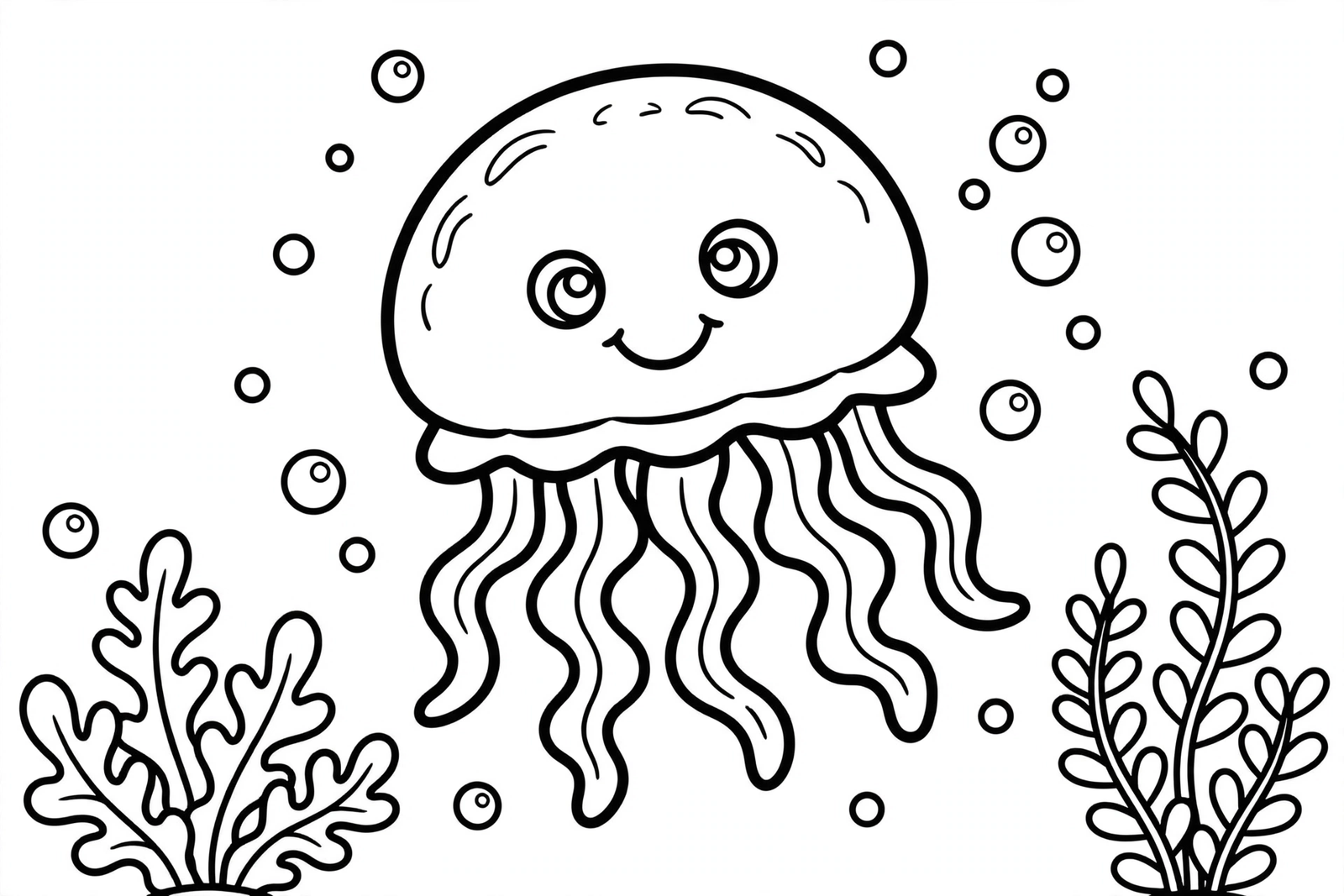 Jellyfish coloring page