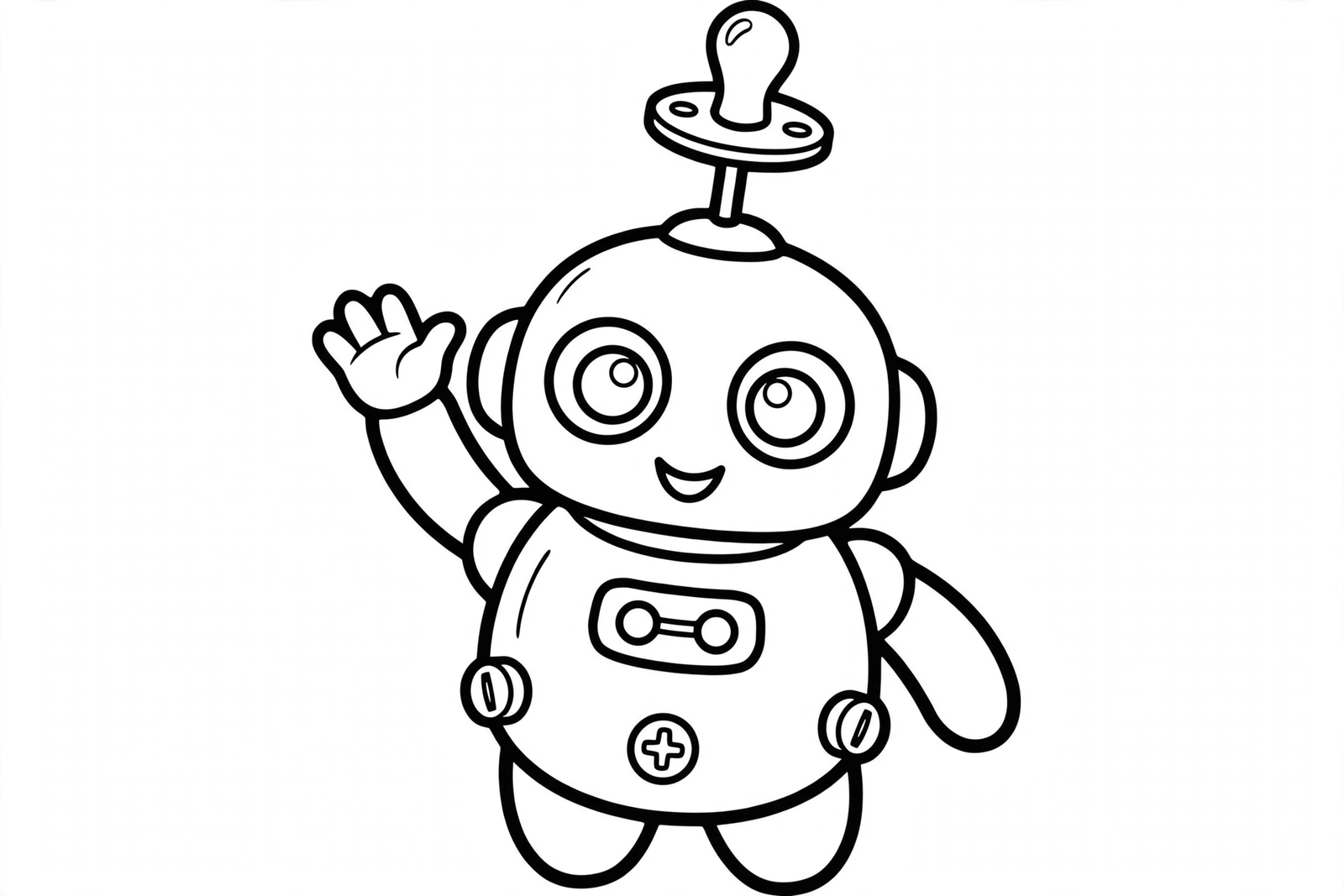 Baby Robot coloring page