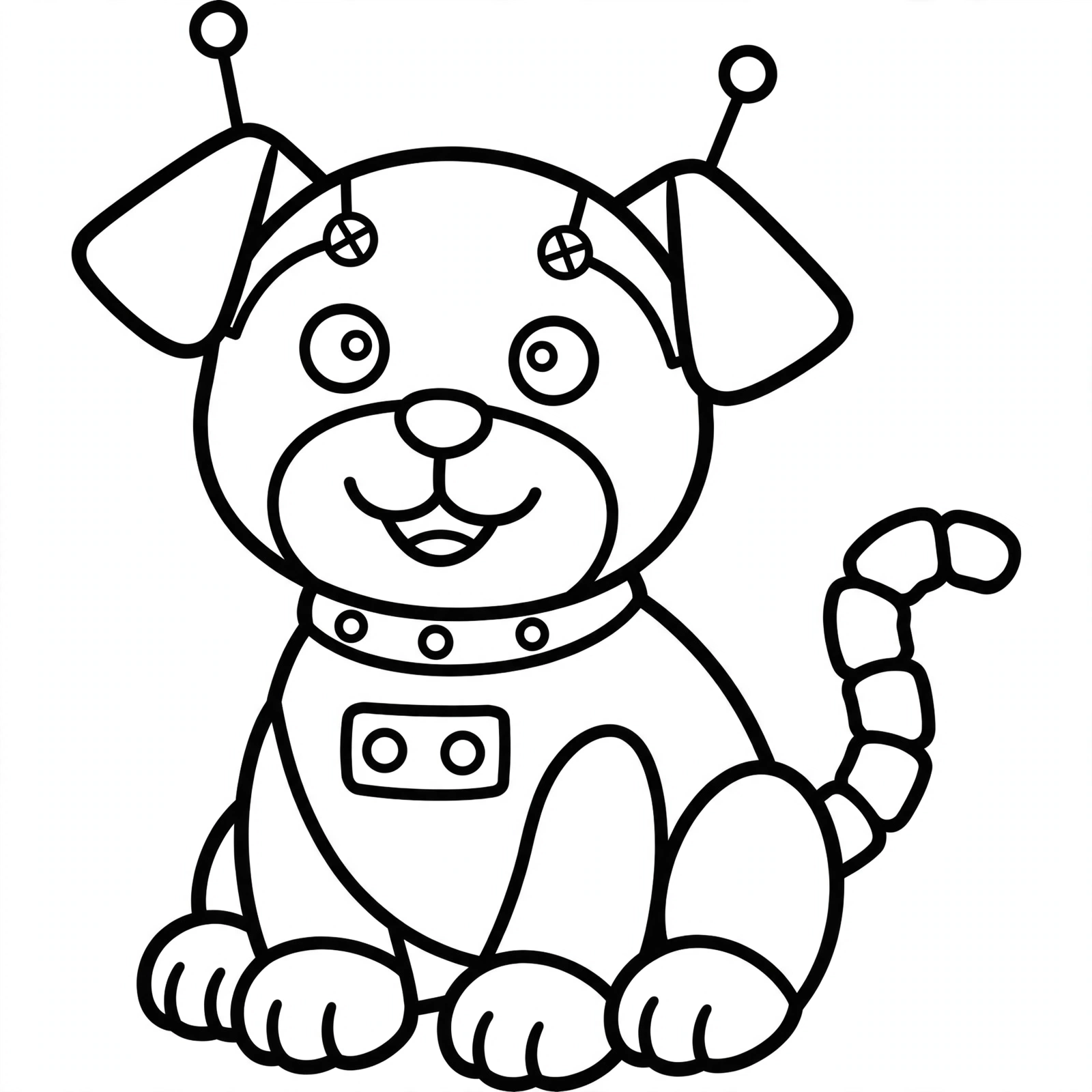 Robot Dog coloring page