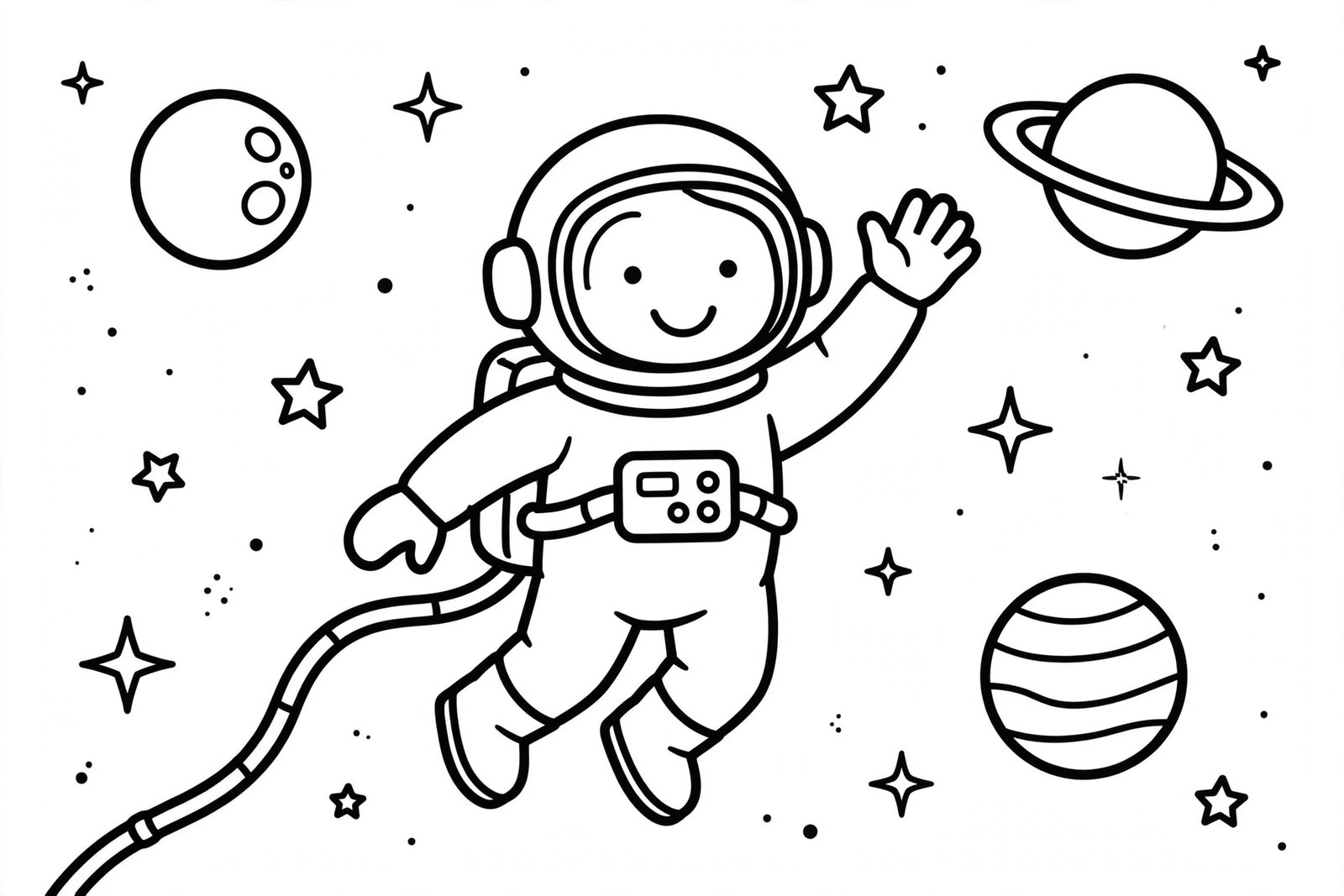 Color Floating Astronaut online