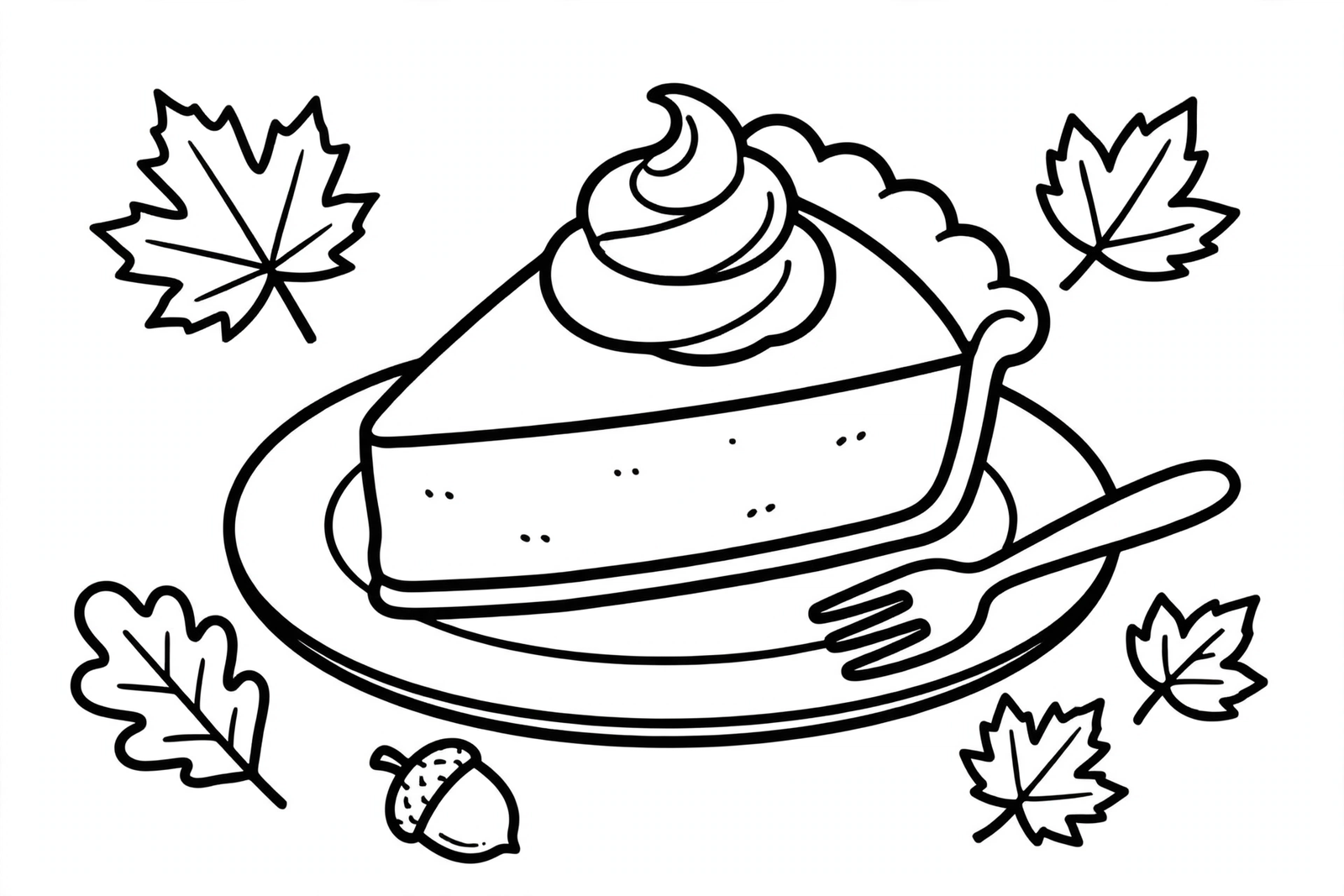 Thanksgiving Pumpkin Pie coloring page