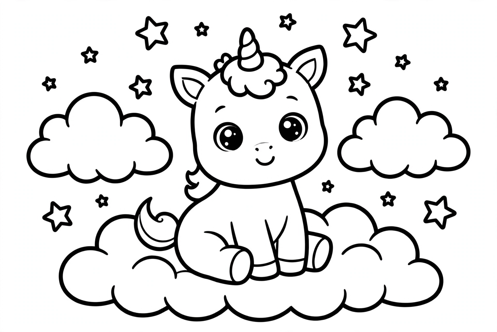 Baby Unicorn coloring page