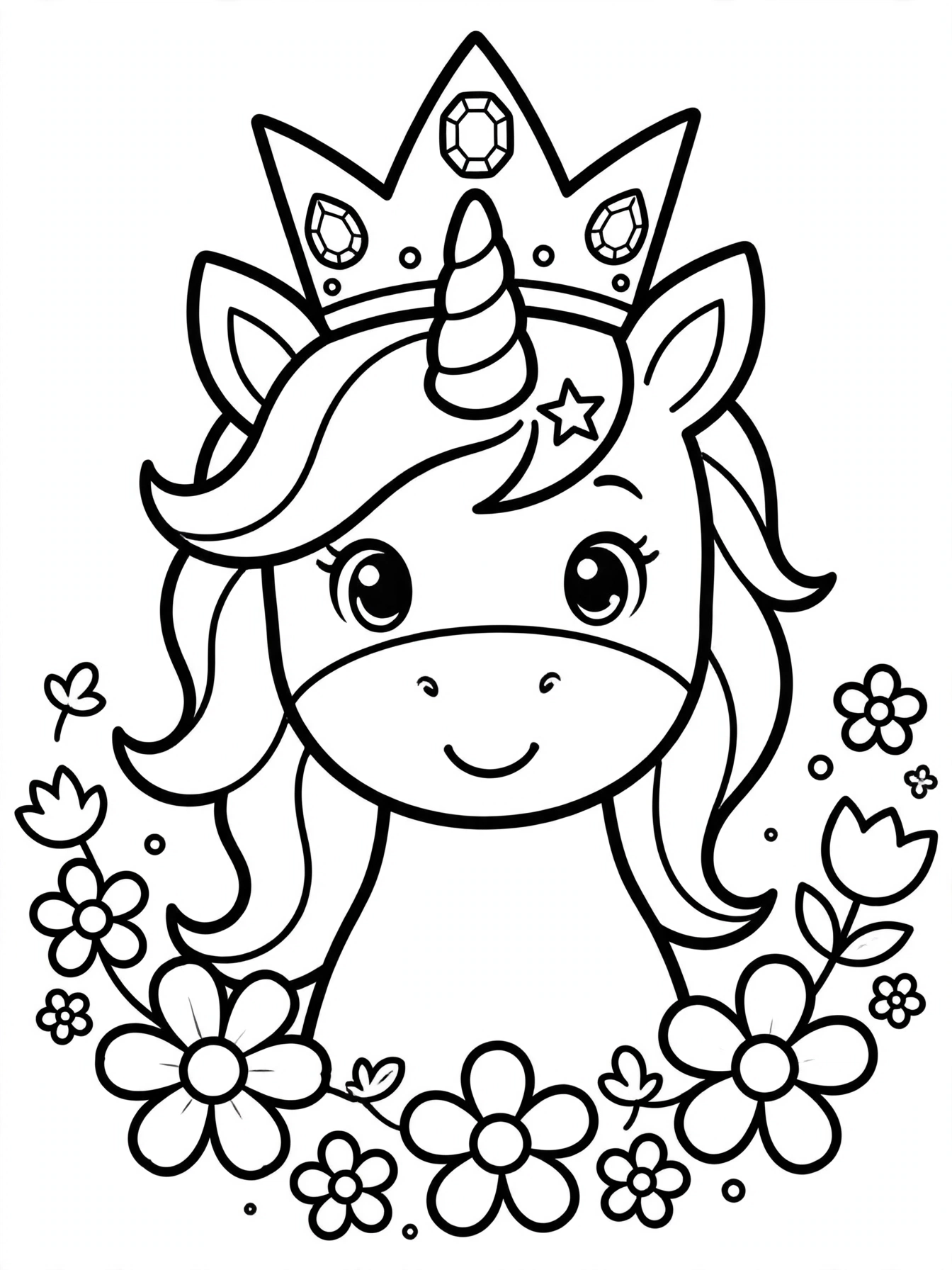 Princess Unicorn coloring page
